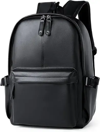 Mochila de cuero negra